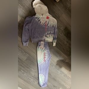 Tie dye hoodie and pants set